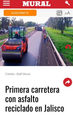 CARRETERA CON ASFALTO RECICLADO